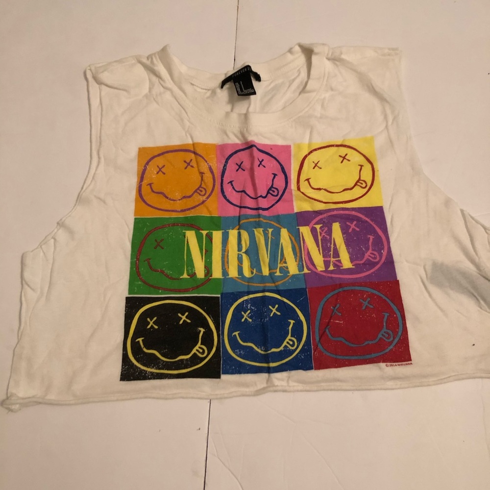 Forever 21 nirvana tank top small